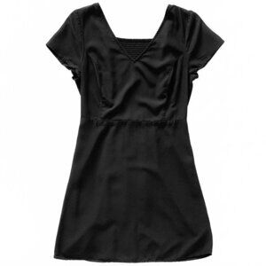 Old Navy Short Sleeve V- Neck Black Mini Swing Dress Size Medium Petite